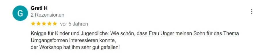 2018 - First Impression - Google-Rezension von Gretl H