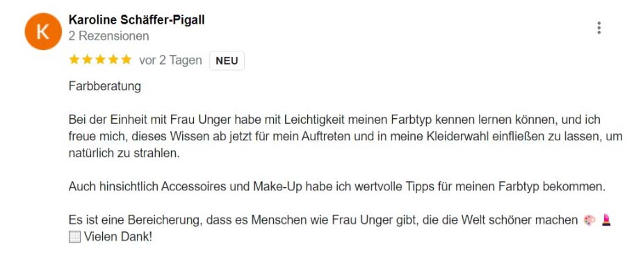 2024-02-22 - First Impression - Google-Rezension von Karoline Schäffer-Pigall