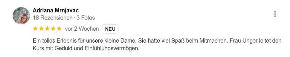 2024-09-12 - First Impression - Google-Rezension von Adriana Mrnjavac